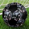Soccer Ball Colorful Machine Stitched PVC Size 5 Team Training Competition Ready Durable High-Bounce Cool Sports Gift