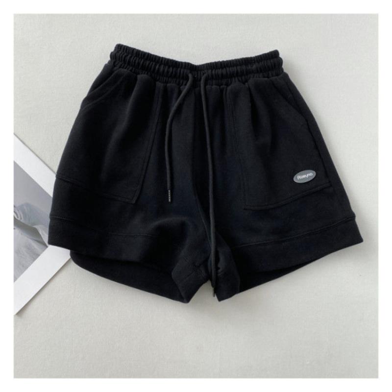 Women Comfortable Loose Wide-Legged Drawstring A-word Pants High Waist Casual Fashion Versatile Sports Shorts