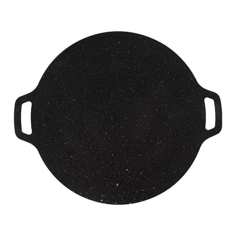 Portable Non-stick Korean BBQ Griddle - Outdoor Camping Stove Top Round Teppanyaki Grill Pan