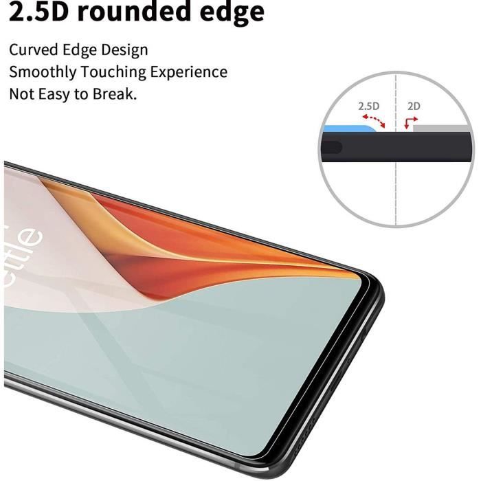 Pack 2 Tempered Glass for One Plus Nord N100 - E.F.CONNECTION - Anti Fingerprint High Resistance Screen Glass Films