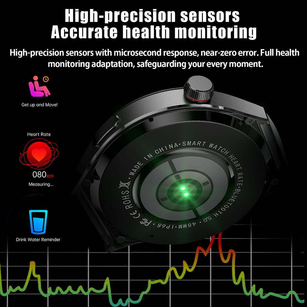 New Watch 4 Pro NFC GPS Smart Watch Men 1.53-inch AMOLED Display 100+ Sports Modes Bluetooth Call High-end Smartwatch Man