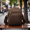 Top Grain Leather Shoulder Bag, Genuine Crazy Horse Leather Crossbody Handbag, Minimalist Stylish Men Leather Bag For Wholesale
