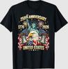 250 Jahre Amerikanisches Jubiläum 1776-2026 USA Flagge T-Shirt