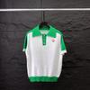 European Style Knit Patchwork Polo - Unisex Design Top