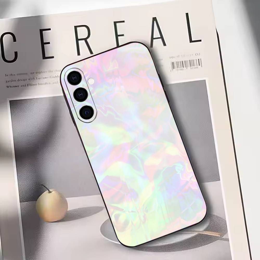 

Laser Water Wave Ripple Phone Case For Samsung Galaxy A73,A72,A71,A70,A53,A52,A51,Soft Silicone Black Cover Samsung a42 5g