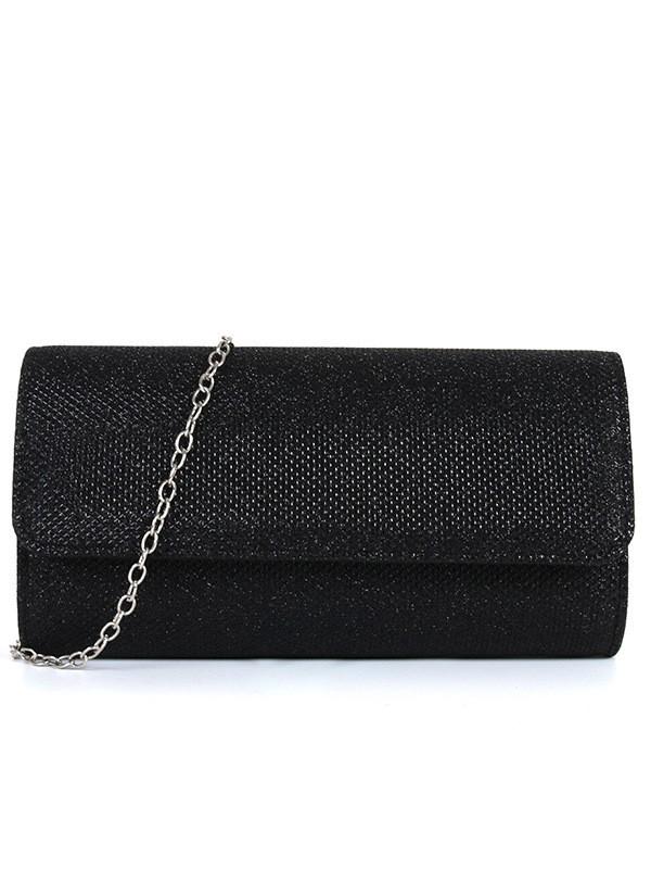 Women's Evening Bag: Handheld or Crossbody with Shiny Stitching Details