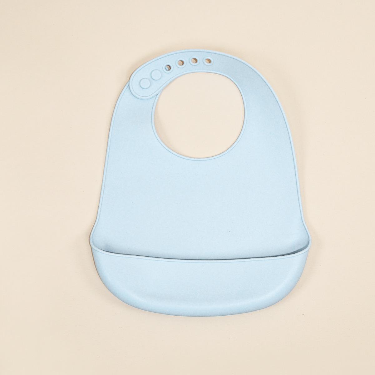 

Силиконовый Baby Bib: Водонепроницаемый, Трехмерный дизайн, Супермягкий, Не требует стирки. синий