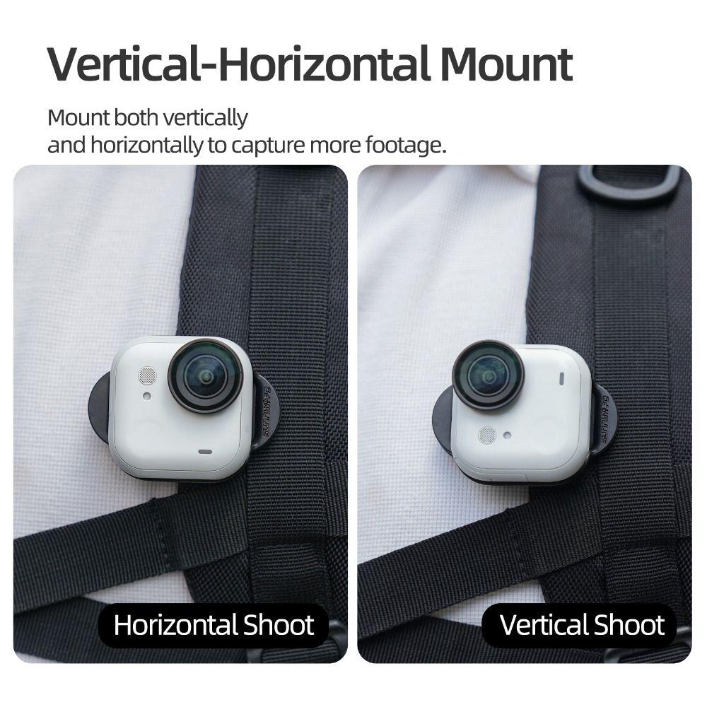 Magnetic Backpack Clip Holder Quick Release Anti-Shake Camera Mount Holder Lightweight Mini Camera Bracket for Insta360 Go Ultra