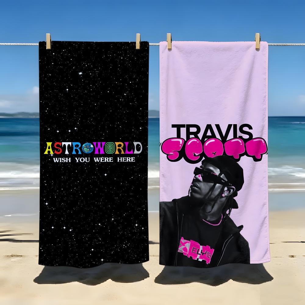 Music T-Travis S-Scott Towel Beach Blanket Towel For Travel Gym Shower Luxury Lightweight Camping Pool Hot
