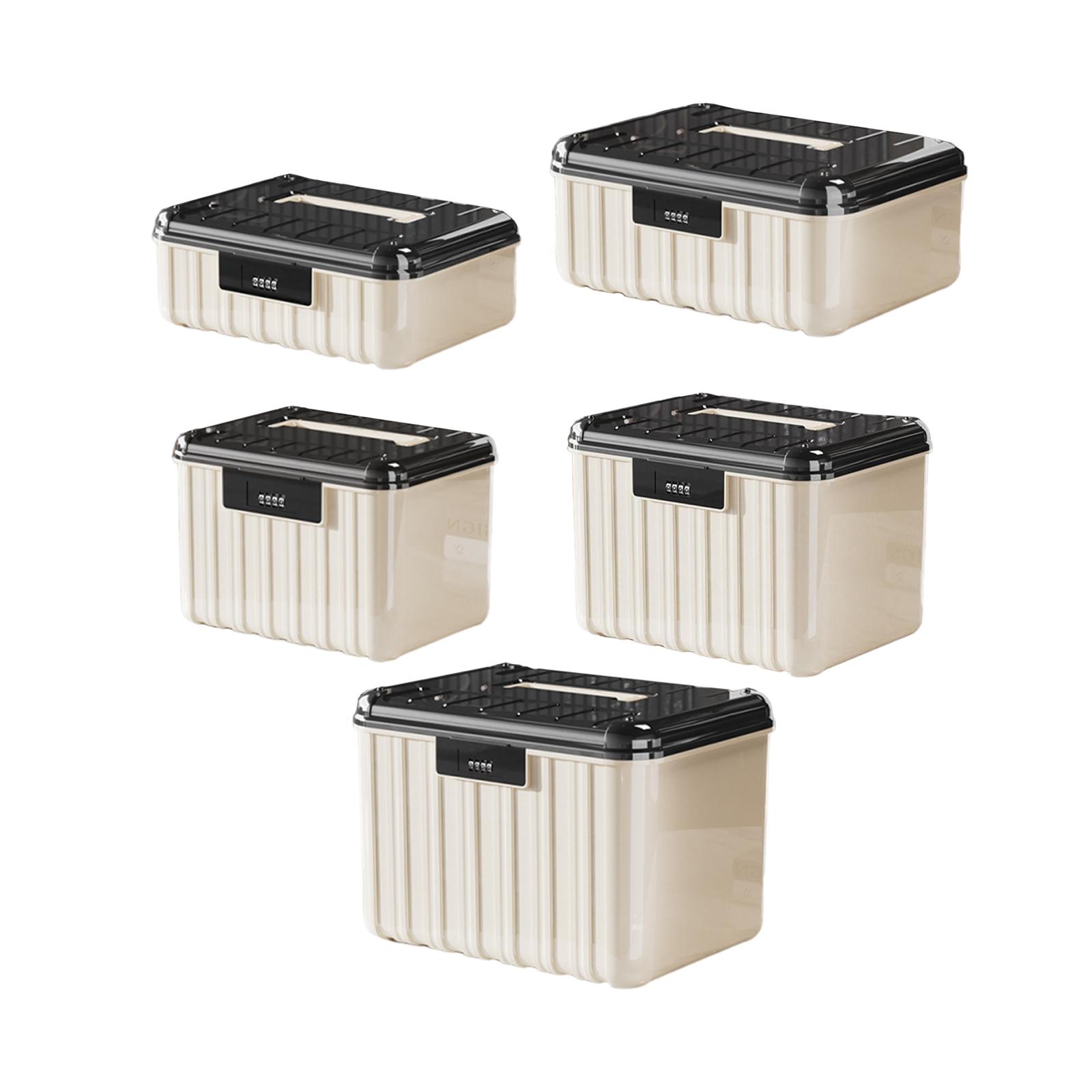 

Lockable Storage Container Bin Password Lock Storage Box Multipurpose Dustproof 25x19.8x17.8cm