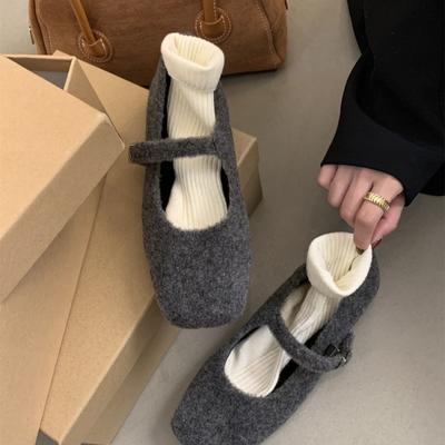 Late Evening Wind Lady Mary Jane Shoes 2025 Autumn Explosion Warm and Comfortable Doudou Shoes Women's Shoes Thick Heel Non-slip Single Shoes