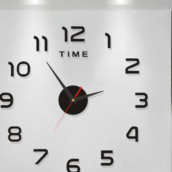 Luminous Wall Clock Modern Design Easy to Install Battery Powered Silent Decorative 3D