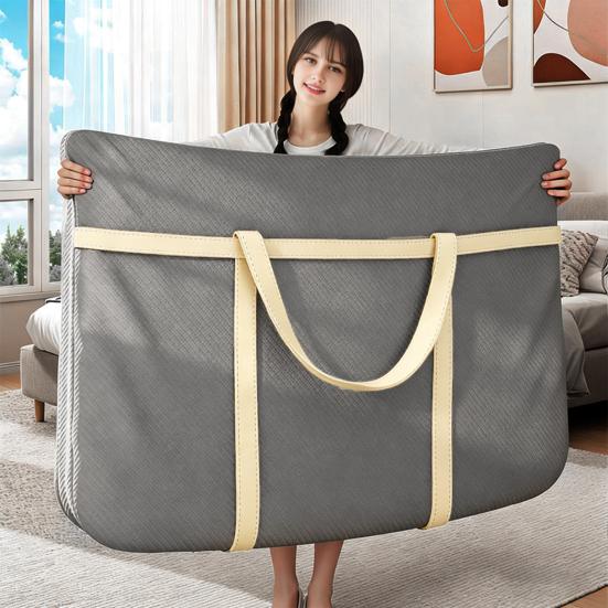 Quilt Storage Bag with Easy Zipper Closure Strong Handles Reinforced Tear-Resistant Design Waterproof Moving Storage Bag