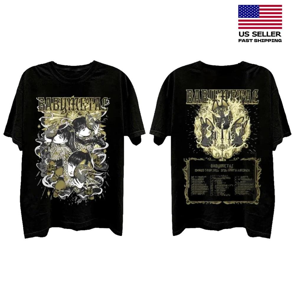 

Hot Babymetal World Tour 20252026 North American With Tour Dates Shirt All Size Unisex T-Shirt L