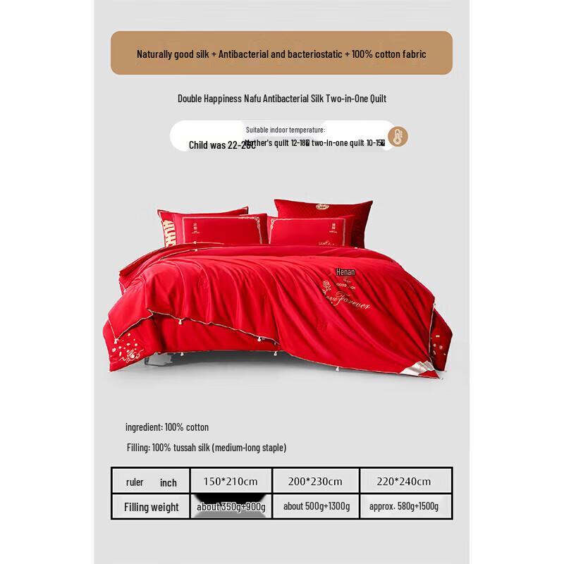 

MERCURY Antibacterial 100% Tussah Silk All-Season Duvet