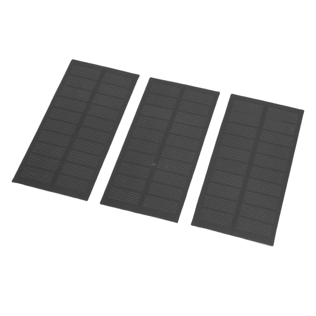 3Pcs Mini Solar Panel Charger 1.3W Monocrystalline PET for Battery Mobile Phone Tablet Camping Hiking Outdoor Portable