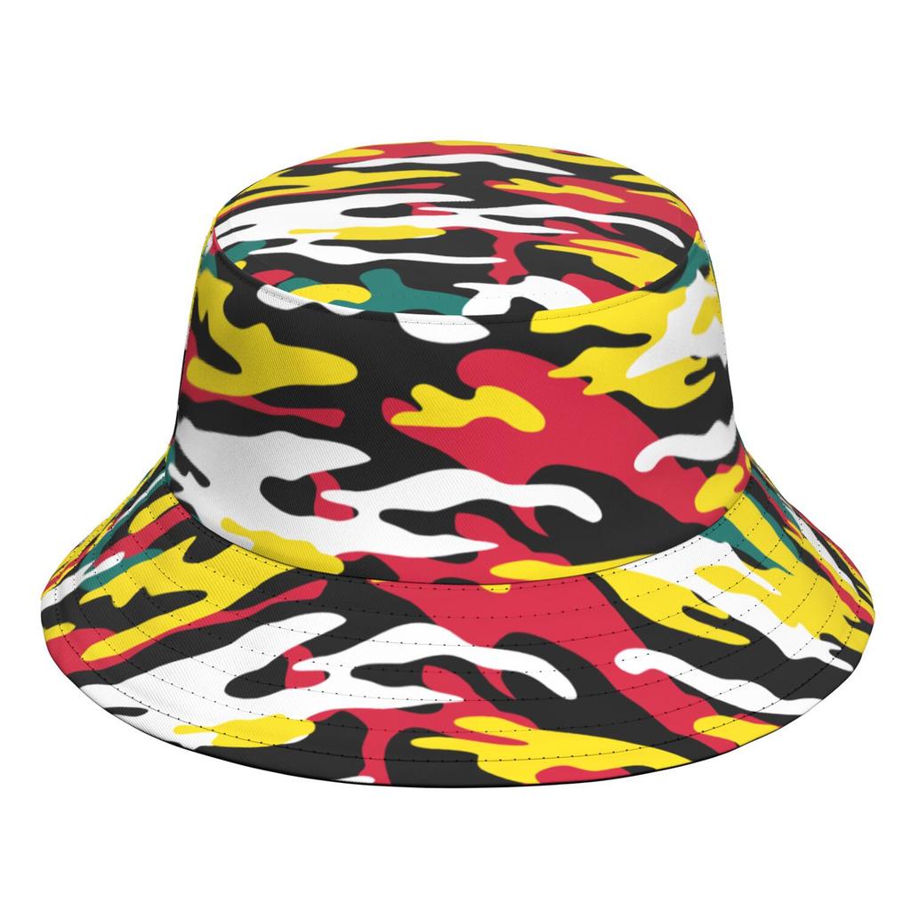 Mozambique Fisherman Hats Custom Name Team Logo Bucket Cap Country Fishing Travel Portuguese Nation Republic Flags Headgear