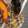 Women's Hong Kong Retro Plaid Loose Long-Sleeve Shirt for Spring/Autumn