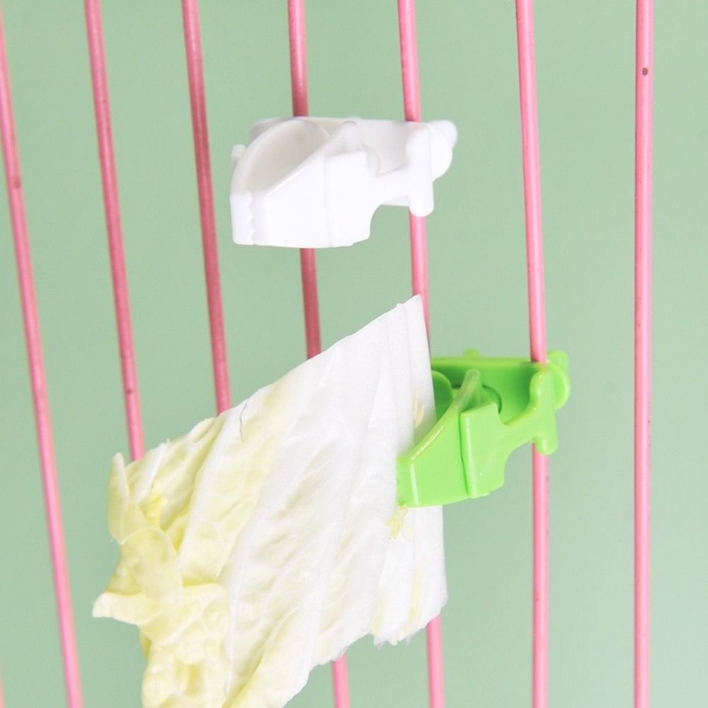 6 Stück Mini-Vogelfutterhalter Kunststoff Papageien Obst-Gemüse-Klemme Sepiaschale Futterspender Große Käfige