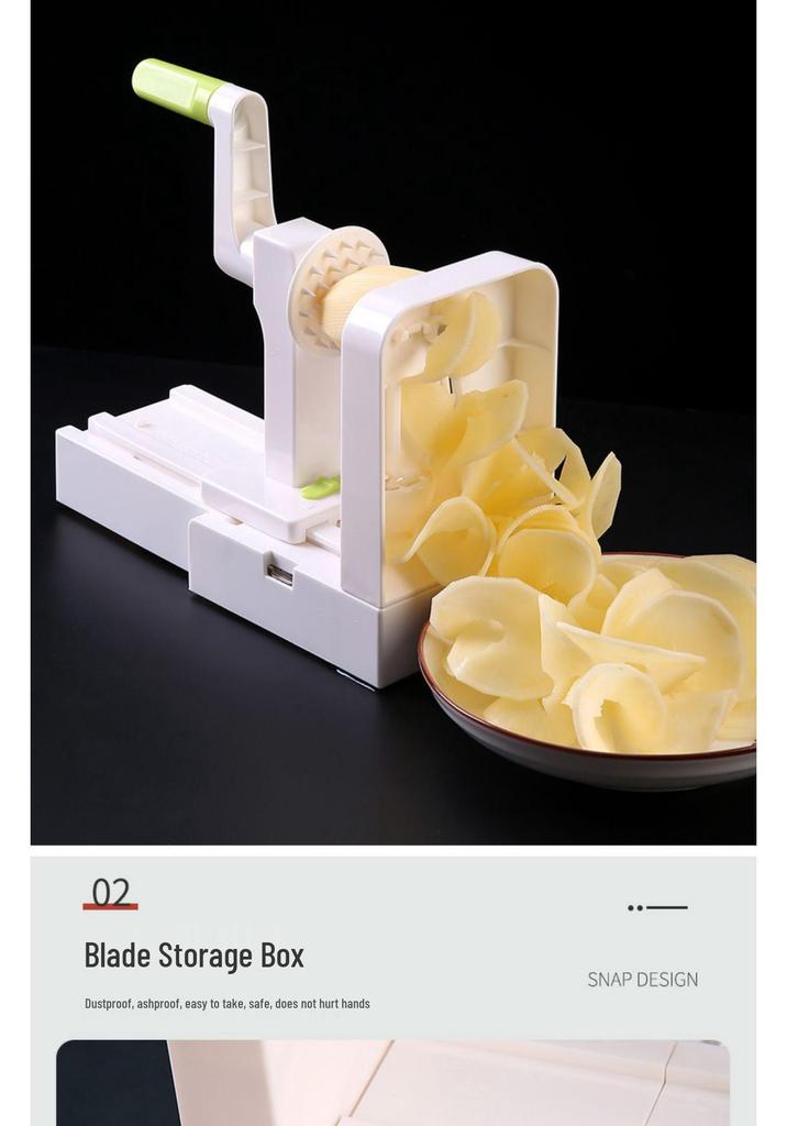 Waterfall Potato Shredded Noodles Hand-Crank Cutter and Carrot Strand Shredder for Hot Pot.