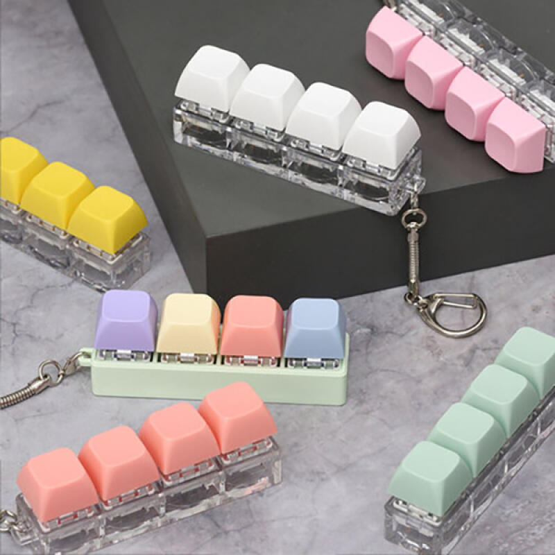 Emotional Pastel Keycap Keyring Key Holder Key Ring Clicker