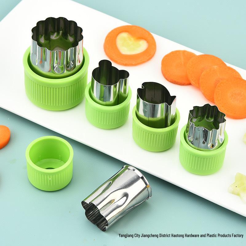 Stainless Steel Baby Food Cutter & Cookie Stamp - Farfalle, Vegetable, Fruit, Sausage, Wonton Mold