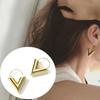 Fashion Letter V Metal Texture Gift For Women Dangle Earring Jewelry Drop Earrings Hoop Earrings