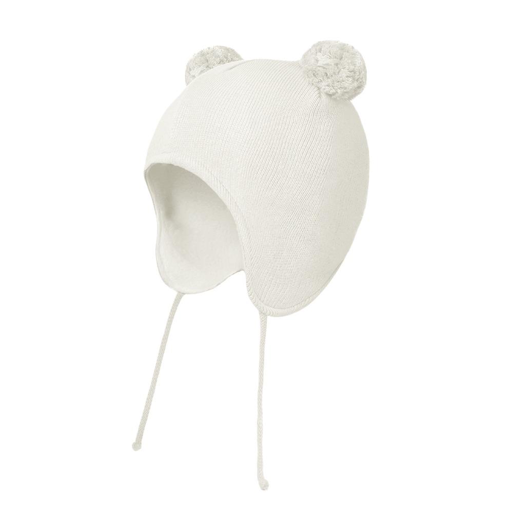Pompon Kleinkind Mütze mit Ohrenklappen Warm gefüttert Warme Strickmütze Niedliche Kleinkind Beanie Für Draußen