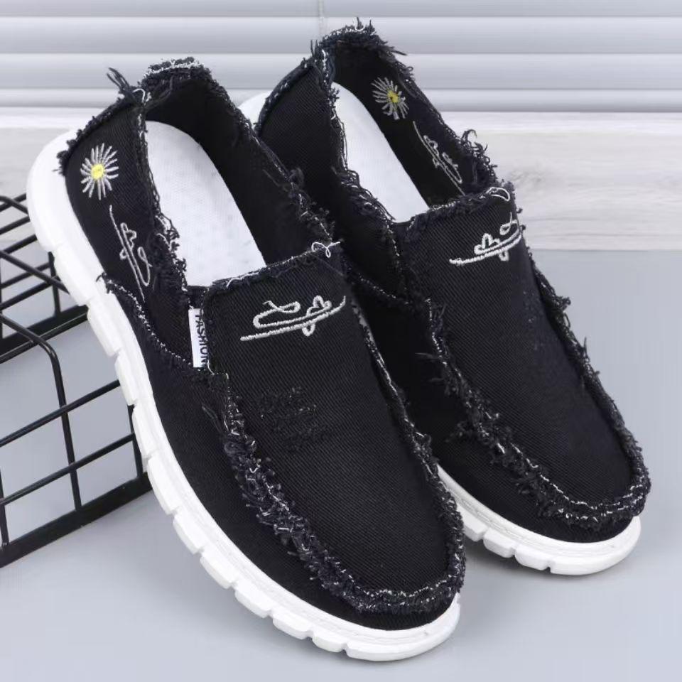 Men's 2025 Style Casual Slip-on Washed Canvas Shoes