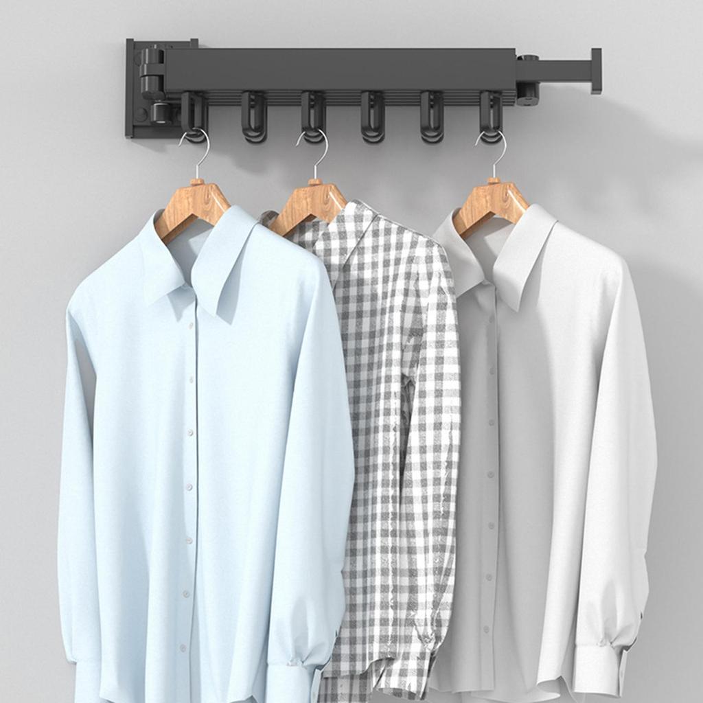 Heavy Duty Clothes Hanger Aluminum Space Saving Clothesline for Indoor - Three fold