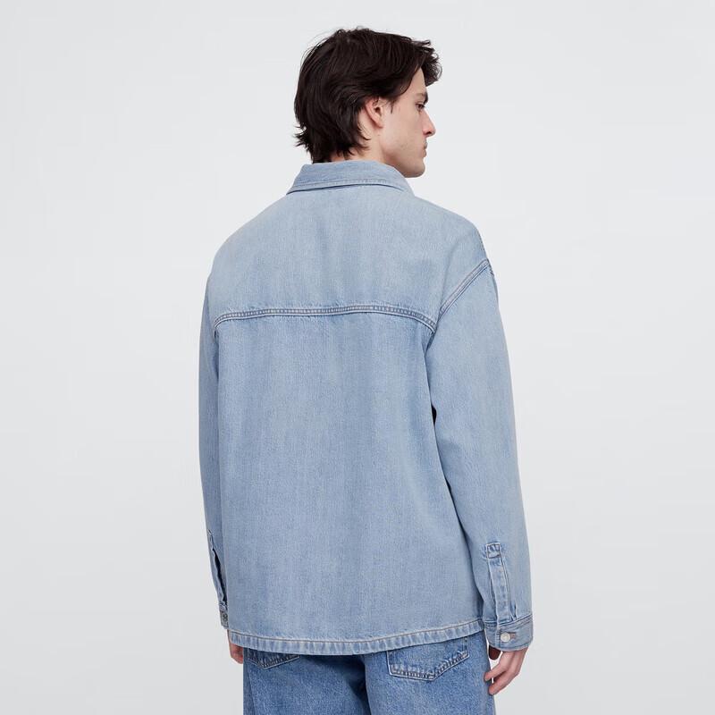 Gap Men's 2025 Summer Cotton Lyocell Blend Lapel Denim Jacket 744571