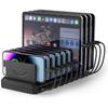 10-Port USB PD Charging Station with Storage Rack for Tablets & Phones