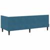 L Shaped Bed Frame with Headboard Blue 80 Cm X 200 Cm Velvet
