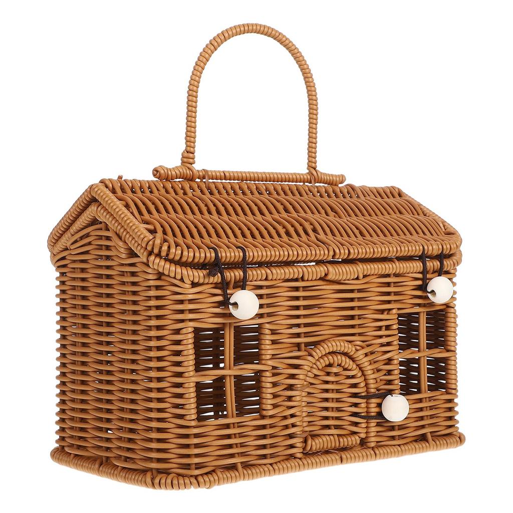 Rattan Picnic Basket Woven Storage Large Capacity Ganizer Vintage Wedding Favors H Held Vegetable Decorative Box Lid