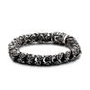 European and American Men's Stainless Steel Creative Skull Bracelet, Personalized Punk Locomotive Ghost Head Bracelet, Titanium Steel Jewelry