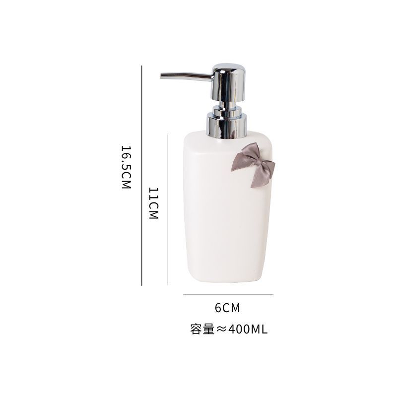 Bathroom Portable Shampoo Empty Bottle Household Compression Soap Dispenser 400ml Ceramic Lotion Bottle Bathroom Accessories