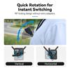 TELESIN Necklace Mount SE with Air Adjustable Chest Strap and Neck Holder for POV Compatible with GoPro Hero Insta360 Pro Action and AKASO 2.0