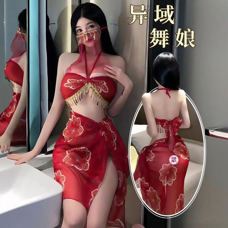 Sexy underwear national style large size antique style pure desire belly pocket temptation court style classical Hanfu fun underwear set
