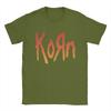 Funny Music Rock Korn Band T-Shirt Men Round Collar 100% Cotton T Shirts Short Sleeve Tees Unique Clothes