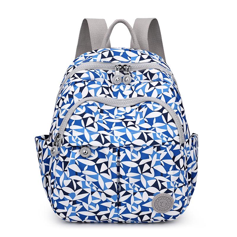 Bedruckter Nylon-Rucksack Studenten-Schultasche Damen Leichter Reiserucksack