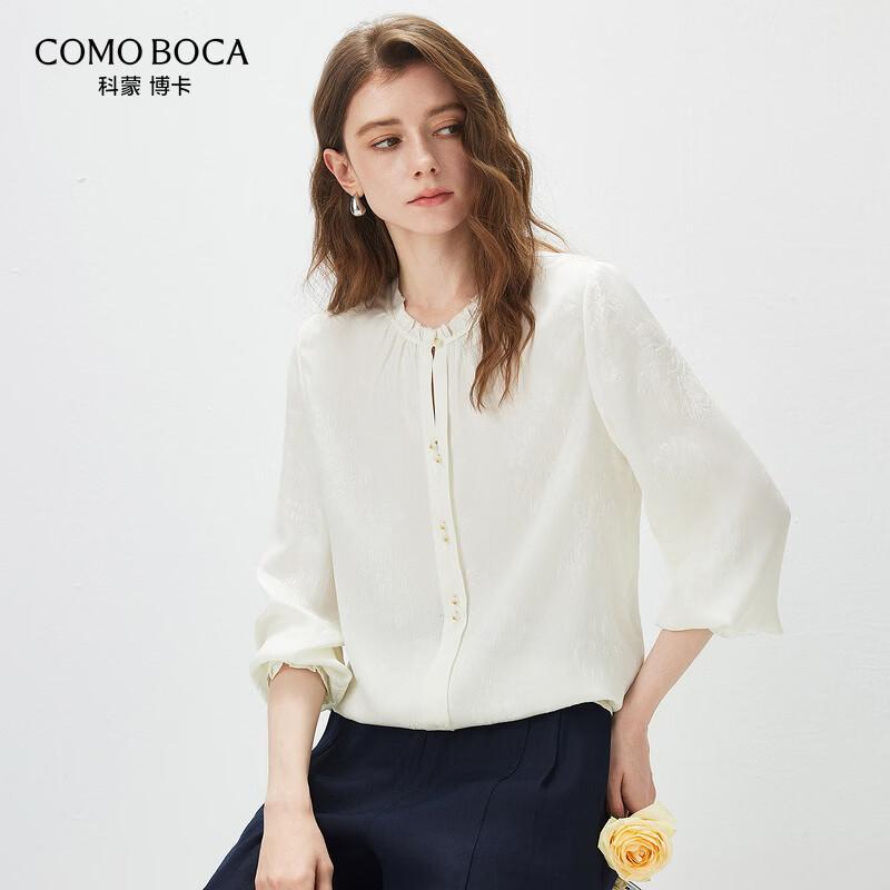 Kommon Boca Women s Jacquard Mulberry Silk Long Sleeve Shirt 3XL