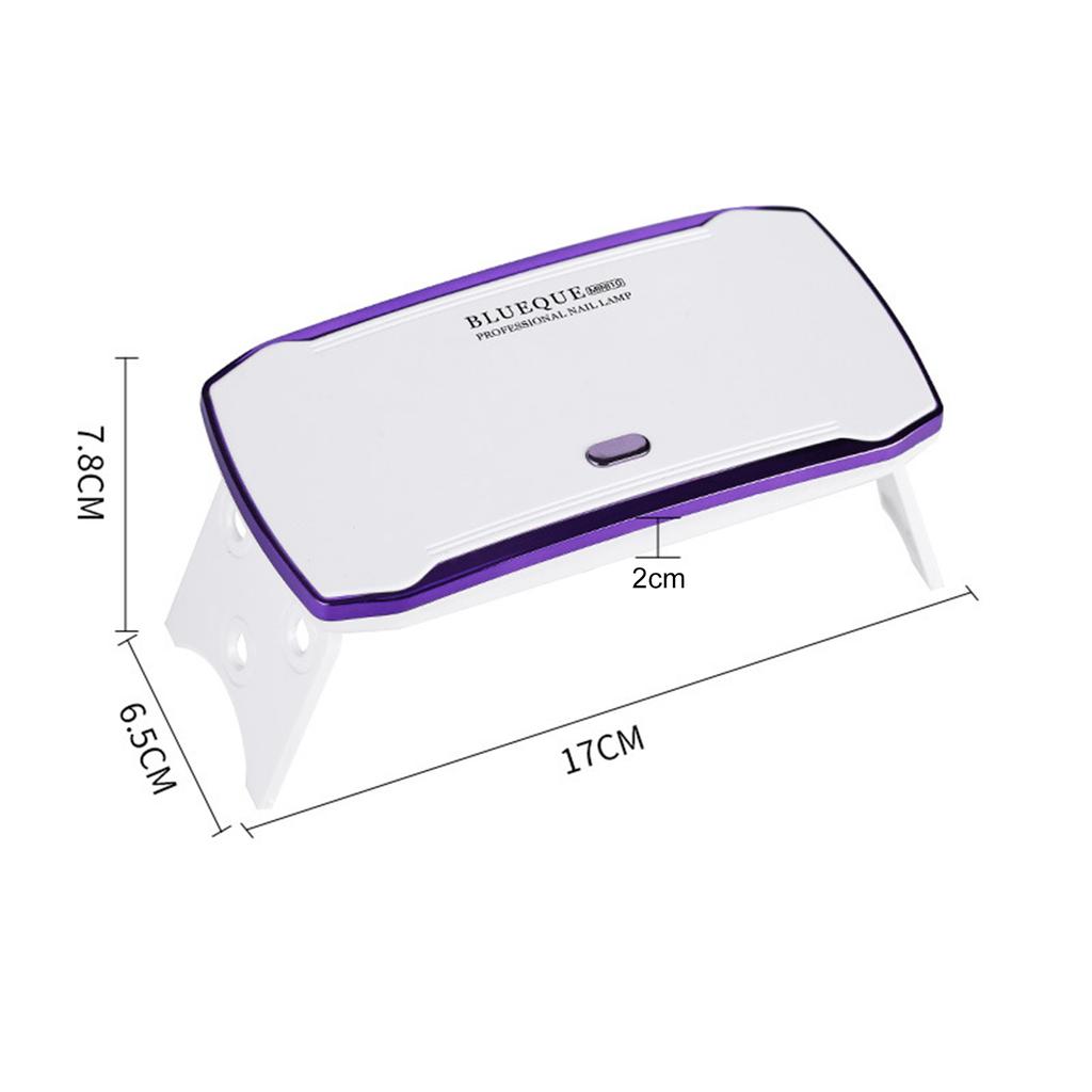 36W Nail Lamp Fast Drying USB Interface Foldable Bracket Portable Manicure Phototherapy Lamp