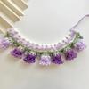 Pure hand knitting Cat Dog Knitted Collar Crochet Collar Pet Drool Scarf Bib Orchid Bell Flower Cute Photo Accessories