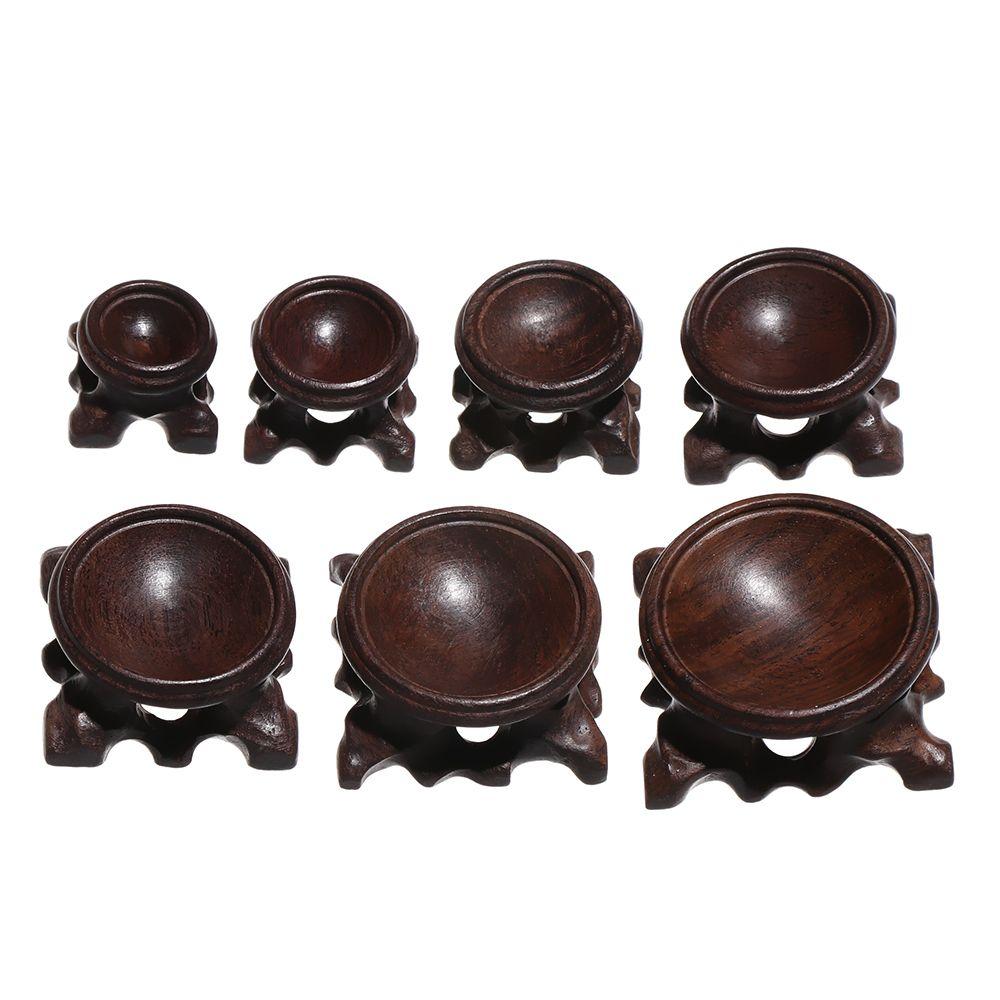 Wood Display Stand Base for Crystal Ball Sphere Globe Stone Decoration Crafts Figurines Miniatures Crystal Ball Holder Bracket