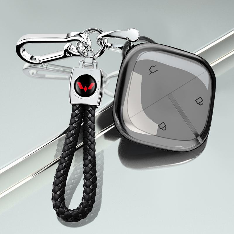 Wuling Bingo & Airev Clear Sky Car Key Covers: Transparent Full-Coverage Protective Shell