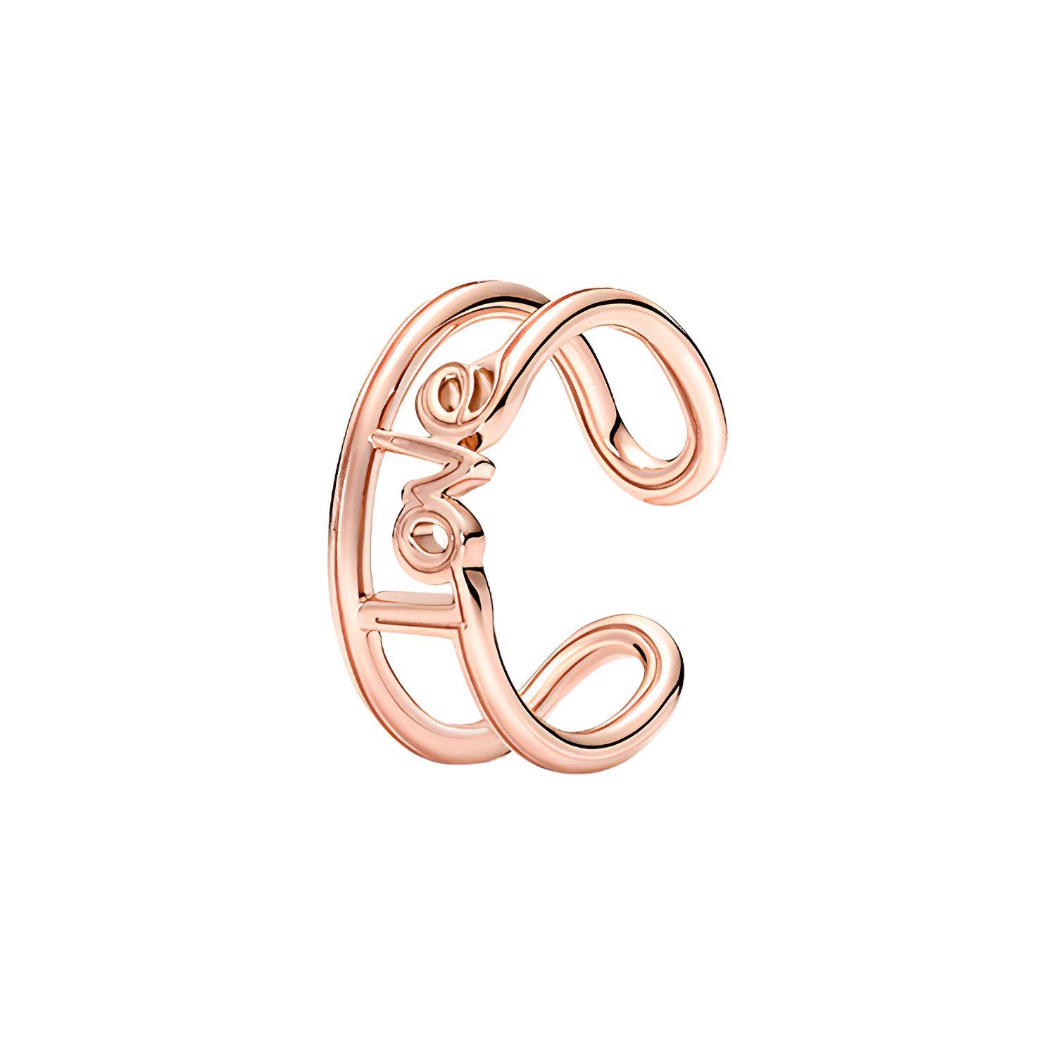 Pandora Me Heart Series Love Open Ring Women rings Rose-Gold 180077C00 Rose Gold,52