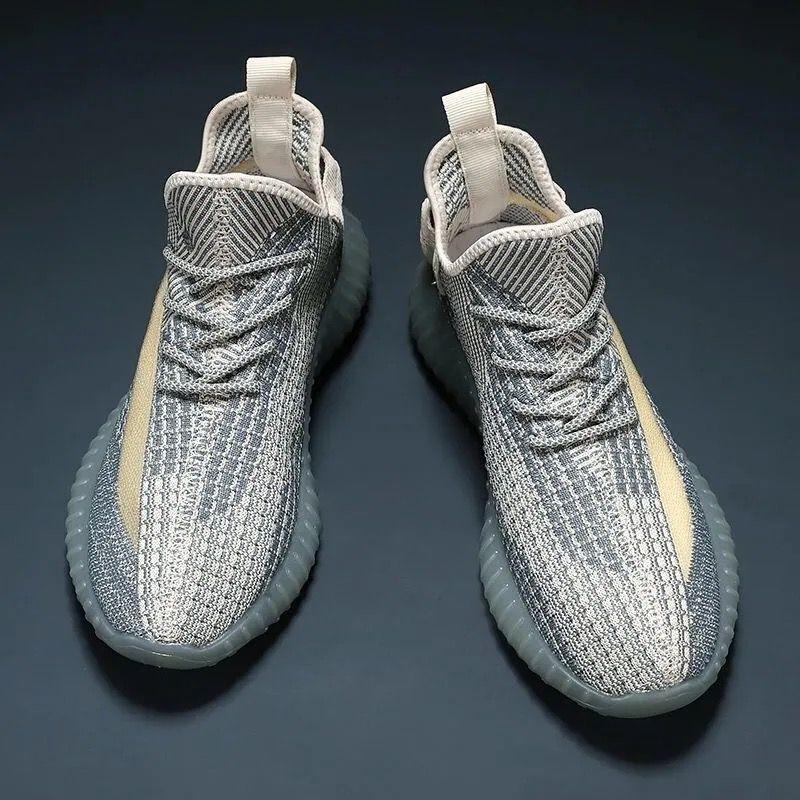 

2025 лето дышащие кокосовые туфли мужские 350 классическая гелевая подошва вязаные кроссовки мужские модные повседневные спортивные туфли 39