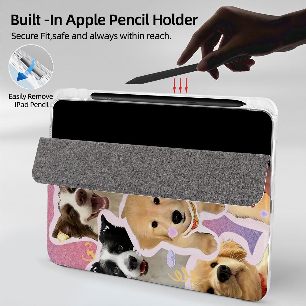 3+Y Fold iPad Pro Case 2022/21/20/18, Built-in Pen Slot, Drop-proof Cover