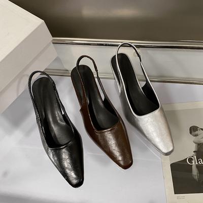 Designer de modă Vară Nouă Sandale Femei Modă Vârf Ascuțit Decupate Slip-on Pantofi Elegante Slingback Damă Toc Subțire Mediu Mules de Rochie