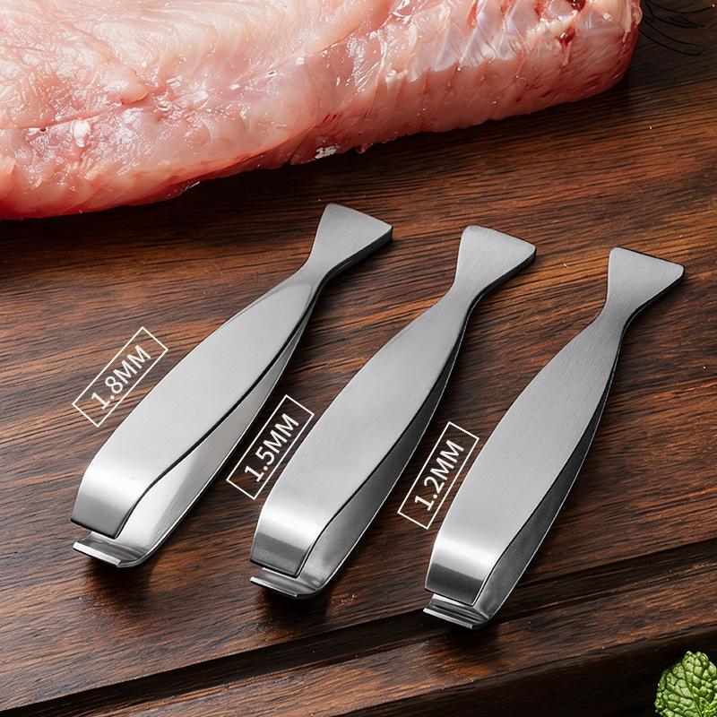 Stainless Steel Kitchen Tweezers for Removing Chicken Feathers, Fish Bones, and Duck Feathers